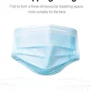 masques buccaux jetables anti poussière à 3 couches, masques en tissu non tissé soufflé fondu, masque facial à boucle d'oreille élastique