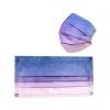 masques jetables pour adultes, couverture de protection faciale de couleur dégradée, masque buccal imprimé, masques solides, vert bleu violet, tissu à 3 couches