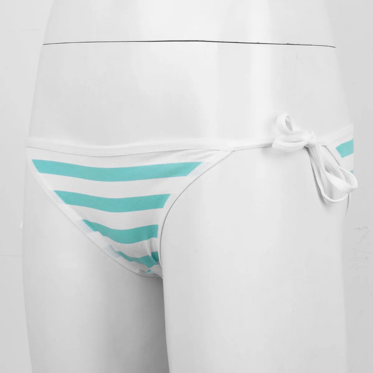 culotte de style japonais pour femme, bikini à rayures mignonnes, taille artificiel astique ou en coton culotte de style japonais pour femme, bikini à rayures mignonnes, taille artificiel astique ou en coton