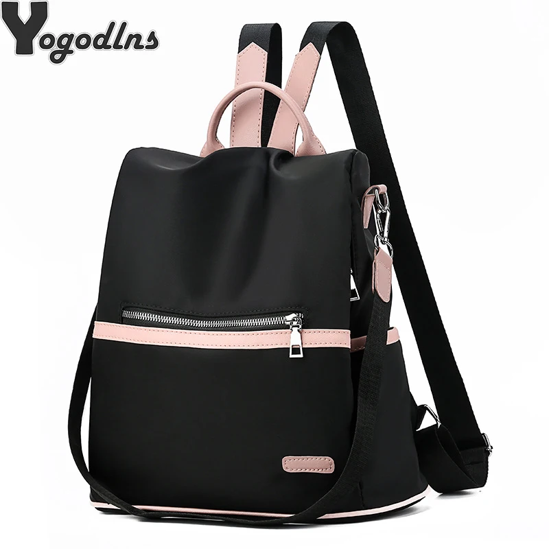 Sac à dos Oxford décontracté pour femmes, fourre-tout d’école en Nylon imperméable noir pour adolescentes de bonne qualité, fourre-tout de voyage à la mode Sac à dos Oxford décontracté pour femmes, fourre-tout d’école en Nylon imperméable noir pour adolescentes de bonne qualité, fourre-tout de voyage à la mode