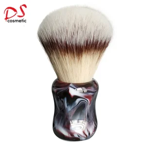 Dcosmetic T4 brosse de rasage en cheveux synthétiques doux manche en résine à la main brosse de rasage pour homme rasage humide