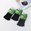 chaussettes à orteils pour hommes, chaussettes à cinq doigts, en coton respirant, sport, course à pied, couleur unie, noir, blanc, gris, bleu, kaki, café, sox