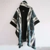 mode hommes poncho châle tricot rétro motif ethnique impression automne hiver coupe vent femmes à capuche cape mâle vêtements d'extérieur manteaux