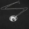 skyrim collier pendentif dragon chinois rond, acier inoxydable, colliers de déclaration de déclaration de déclaration de déclaration, bijoux pour hommes et femmes, sion l