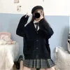 cardigan surdimensionné en tricot doux et mignon pour femme, pull de couleur unie, style preppy, nouvelle collection, offre spéciale, zy5208