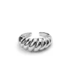 xiyanike – bague française à fil oblique pour femmes, couleur argent, ouverture simple, bijoux à la mode, raffinement, prévention des allergies, cadeau