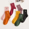 chaussettes de dessin animé visage souriant drôle harajuku femmes kawaii mignon heureux streetwear coton femme chaussette kobieta skarpety femme chaussettes