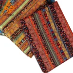 Tissu à coudre japonais bon marché, étoffe en coton bronze nigérian imprimé par demi-mètre pour nappe ou décoration de fond TJ6058