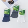 chaussettes à orteils pour hommes, chaussettes à cinq doigts, en coton respirant, sport, course à pied, couleur unie, noir, blanc, gris, bleu, kaki, café, sox