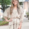 bo00 robe bohème à volants et imprimé floral pour femmes, vintage, col en v, bretelles, demi manches, robe de vacances