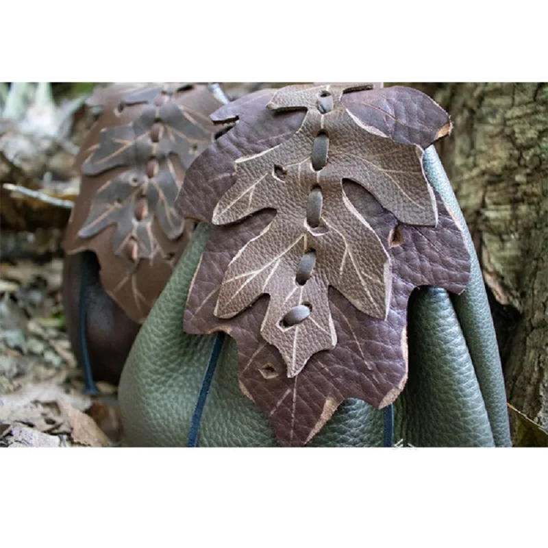 sac de ceinture de taille médiéval européen, sac de ceinture en cuir à motif de feuille pour femmes, sacs de poche vintage pixie elfe viking, accessoire de costume sac de ceinture de taille médiéval européen, sac de ceinture en cuir à motif de feuille pour femmes, sacs de poche vintage pixie elfe viking, accessoire de costume