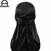 unisexe femmes hommes soie durag turban chapeau perruques biker chapeaux bandeau cheveux accessoires longues queue sangles bandanas soyeux durags
