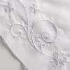 rideau romain brodé à impression florale, rideaux de fenêtre transparents pour cuisine, salon, panneau de criblage en voile avec ceintures en ruban