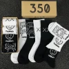 chaussettes mi tube respirantes en coton pour hommes, motif de dessin animé japonais, style hip hop, chaussettes de planche à roulettes, chaussettes longues et douces, boîte de 4 paires