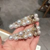 barrette ours en perles pour femmes, épingle à cheveux de luxe, animaux faits à la main, alliage strass, épingles à cheveux, bijoux pour cheveux, vente en gros