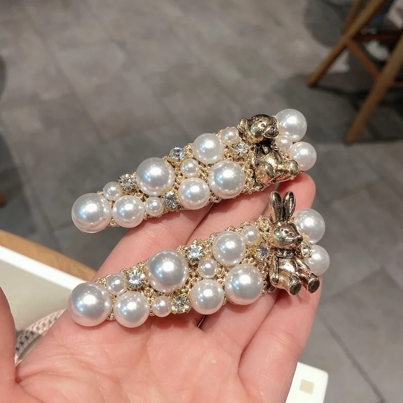 barrette ours en perles pour femmes, épingle à cheveux de luxe, animaux faits à la main, alliage strass, épingles à cheveux, bijoux pour cheveux, vente en gros barrette ours en perles pour femmes, épingle à cheveux de luxe, animaux faits à la main, alliage strass, épingles à cheveux, bijoux pour cheveux, vente en gros