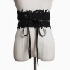 ceinture en dentelle florale pour femme, kimono japonais, ceinture large, corset féminin, à la mode