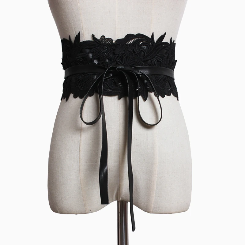 ceinture en dentelle florale pour femme, kimono japonais, ceinture large, corset féminin, à la mode ceinture en dentelle florale pour femme, kimono japonais, ceinture large, corset féminin, à la mode