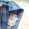 bleu plaid femmes élégantes mini jupes 2025 été mode dames vintage jupe fête femme jupe fendue filles chic streetwear