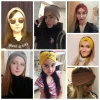 femmes bandeau couleur unie large turban noeud croisé tricot bandeau filles lavage visage cheveux accessoires automne coton torsadé bandeau
