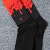 chaussettes en coton vert pour hommes et femmes, marée d'automne, épissage, aj stocks, hip hop street sports, nouveau, boîte de 3 paires