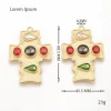 boucles d'oreilles en alliage de zinc pour femmes, 2 pièces, fabrication de bijoux, pendentif cabochon, pendantes, bohème, plage, été