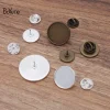 boyute base de broche vierge cabochon avec fermoir papillon, broche bricolage, accessoires de bijoux, coureur ier 12 occupants, 20 25mm, 100 pièces par lot