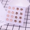 ensemble de boucles d'oreilles colorées en plastique, bijoux de ix, piercing géométrique, pour femme et fille