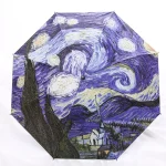 Van Gogh célèbre peinture à l’huile parapluie soleil et pluie Anti-uv parapluie pour hommes et femmes Parasol de pluie pliant Paraguas Van Gogh célèbre peinture à l’huile parapluie soleil et pluie Anti-uv parapluie pour hommes et femmes Parasol de pluie pliant Paraguas