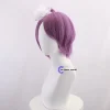 perruque ninja konan cos, perruque violette avec tête fleurie, perruque de déguisement cosplay résistante à la chaleur, nouvelle collection 2020