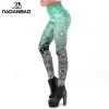 nadanbao legging mandala imprimé bleu ombré pour femme, leggings d'entraînement, mode décontractée, taille haute, fitness