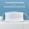 masques buccaux jetables anti poussière à 3 couches, masques en tissu non tissé soufflé fondu, masque facial à boucle d'oreille élastique
