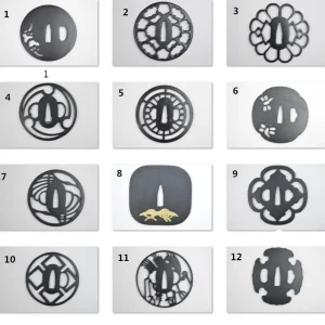 Protection Tsuba en acier pour épée de samouraï japonais, accessoire Katana Wakizashi Protection Tsuba en acier pour épée de samouraï japonais, accessoire Katana Wakizashi
