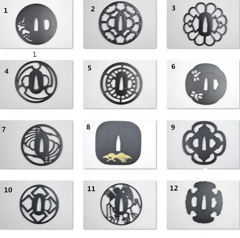 Protection Tsuba en acier pour épée de samouraï japonais, accessoire Katana Wakizashi Protection Tsuba en acier pour épée de samouraï japonais, accessoire Katana Wakizashi