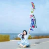 koinobori chaussettes à vent pour l'escalade de la carpe japonaise, cerf volant en forme de poisson, banderole pour enfants, drapeau avec confettis