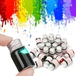 Encre colorée pour calligraphie et écriture de 24 documents, 1 pièce, 5ml, stylo plume avec poudre scintillante pour signature Encre colorée pour calligraphie et écriture de 24 documents, 1 pièce, 5ml, stylo plume avec poudre scintillante pour signature
