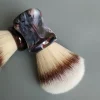 dcosmetic t4 brosse de rasage en cheveux synthétiques doux manche en résine à la main brosse de rasage pour homme rasage humide