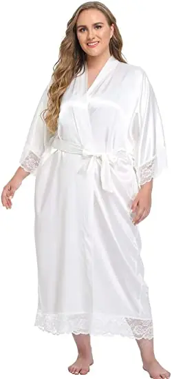 femmes sexy longue robe kimono dentelle robe de bain lingerie robe glace soie chemise de nuit couleur unie chemise de nuit vêtements de nuit grande taille # 0701 femmes sexy longue robe kimono dentelle robe de bain lingerie robe glace soie chemise de nuit couleur unie chemise de nuit vêtements de nuit grande taille # 0701