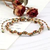 bracelets tressés en fil coloré pour femmes et hommes, faits à la main, ficelle rouge porte bonheur, bouddhiste tibétain, bracelets d'amitié, cadeau