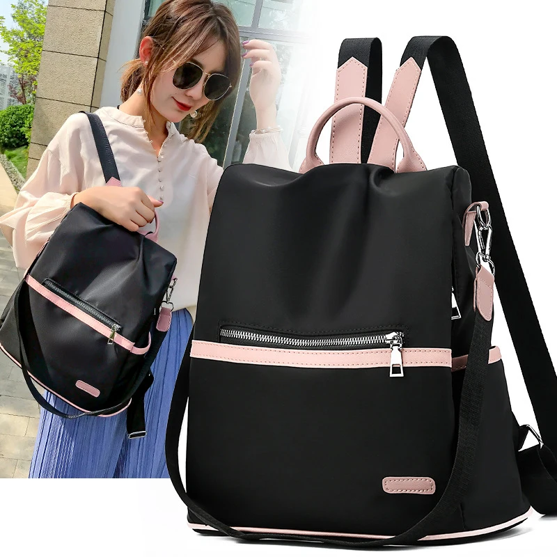 sac à dos oxford décontracté pour femmes, fourre tout d'école en nylon imperméable noir pour adolescentes de bonne qualité, fourre tout de voyage à la mode sac à dos oxford décontracté pour femmes, fourre tout d'école en nylon imperméable noir pour adolescentes de bonne qualité, fourre tout de voyage à la mode