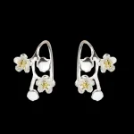 Boucles d&rsquo;oreilles clip en argent sans fleur pour femmes et filles, mini niche florale, manchette compacte, bijoux fins élégants, nouveau document, 2025
