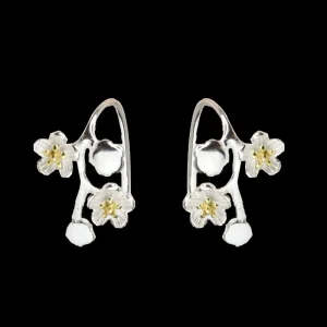 Boucles d&rsquo;oreilles clip en argent sans fleur pour femmes et filles, mini niche florale, manchette compacte, bijoux fins élégants, nouveau document, 2025