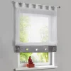 Rideau de fenêtre transparent pour cuisine et salon, panneau de criblage Tyys, ruban environnemental, romain, café, 1 pièce par lot