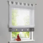 Rideau de fenêtre transparent pour cuisine et salon, panneau de criblage Tyys, ruban environnemental, romain, café, 1 pièce par lot Rideau de fenêtre transparent pour cuisine et salon, panneau de criblage Tyys, ruban environnemental, romain, café, 1 pièce par lot
