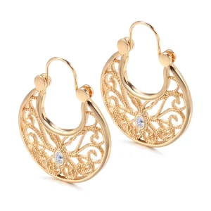 Nouveau bijoux de mariée ethnique, boucles d’oreilles en tissage creux Vintage plaqué or Boho pour femmes, boucles d’oreilles de mariage, cerceaux ronds, cadeau Nouveau bijoux de mariée ethnique, boucles d’oreilles en tissage creux Vintage plaqué or Boho pour femmes, boucles d’oreilles de mariage, cerceaux ronds, cadeau