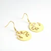 stainless steel fantasy round golden dragon hollow myth head lover perfect drop earrings jewelry for women