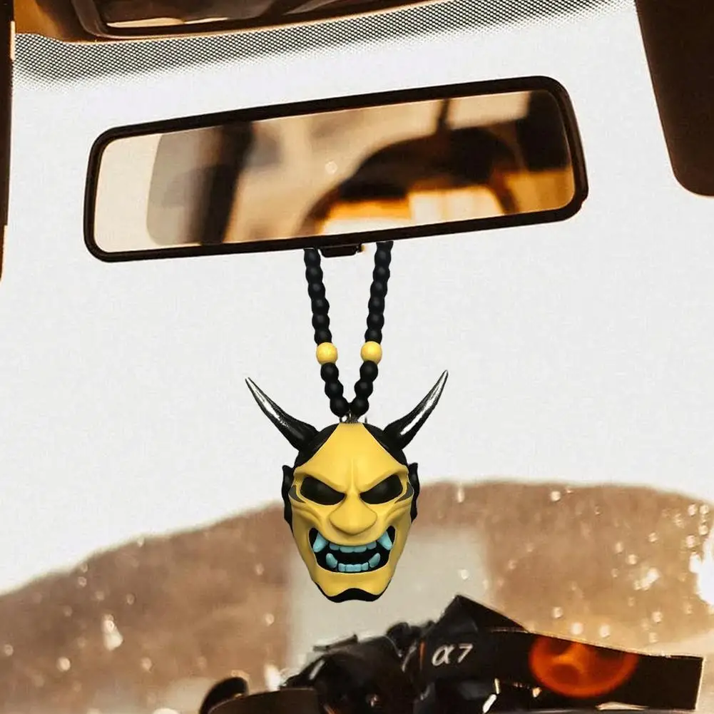 kabaamasks pendentif de miroir de vue arrière de voiture, casque japonais oni, décorations de voiture d'halloween, cadeau kabaamasks pendentif de miroir de vue arrière de voiture, casque japonais oni, décorations de voiture d'halloween, cadeau