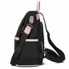 sac à dos oxford décontracté pour femmes, fourre tout d'école en nylon imperméable noir pour adolescentes de bonne qualité, fourre tout de voyage à la mode