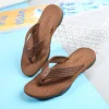 tongs d'été respirantes pour hommes, chaussures antidérapantes à semelles en caoutchouc, pantoufles à la mode, chaussures d'extérieur décontractées, grande taille 47