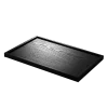 assiette à thé rectangulaire noire en bois massif, assiette à fruits, de style japonais, créatif et simple